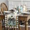 Artoid Mode Blue Pumpkin Bowknot Buffalo Plaid Fall Table Runner,Seasonal Autumn Kitchen Dining Table Decoration for Home Party Decor 13x72 Inch